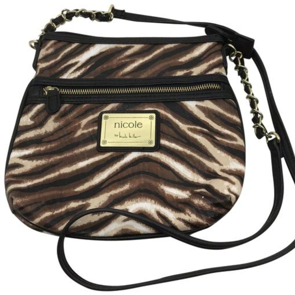 Nichole Tiger Skin Pattern Crossbody Bag